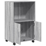 Rolkast 55X40X91 Cm Bewerkt Hout Eikenkleurig