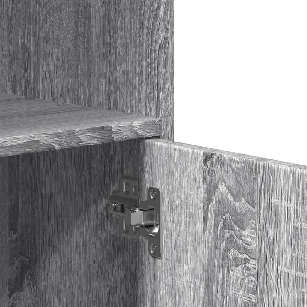 Rolkast 55X40X91 Cm Bewerkt Hout Eikenkleurig