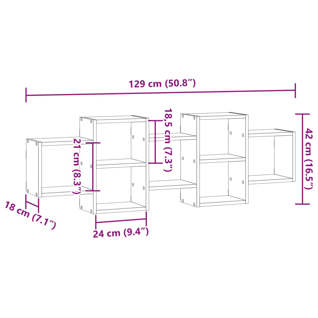 Wandschap Bewerkt Hout