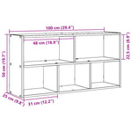 Wandschap 100X25X50 Cm Bewerkt Hout