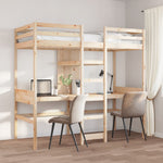 Hoogslaper Met Bureau En Schappen Grenenhout 90X200Cm