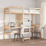 Hoogslaper Met Bureau En Schappen Grenenhout 90X200Cm