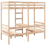Hoogslaper Met Bureau En Stoelen Massief Grenenhout 90X200Cm