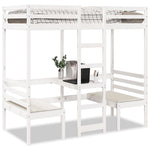 Hoogslaper Met Bureau En Stoelen Massief Grenenhout 90X200Cm