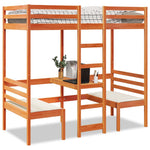 Hoogslaper Met Bureau En Stoelen Massief Grenenhout 90X200Cm