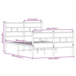 Bedframe Zonder Matras Metaal Kleurig