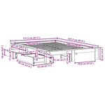 Bedframe Zonder Matras Massief Grenenhout