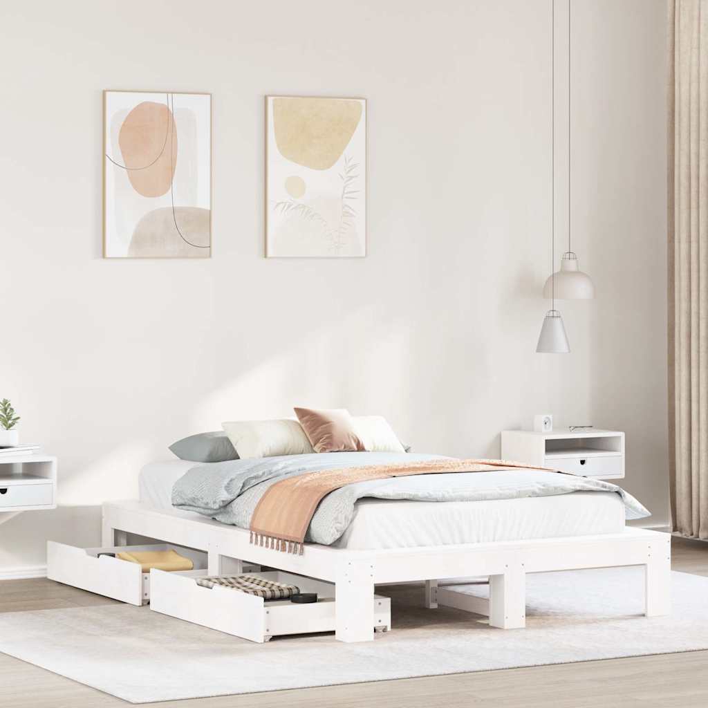 Bedframe Zonder Matras Massief Grenenhout