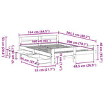 Bedframe Zonder Matras Massief Grenenhout