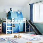 Kinderhoogslaper Met Tunnel Massief Grenenhout