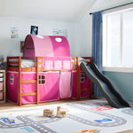 Kinderhoogslaper Met Tunnel Massief Grenenhout