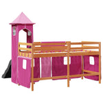 Kinderhoogslaper Met Toren Massief Grenenhout