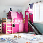 Kinderhoogslaper Met Toren Massief Grenenhout