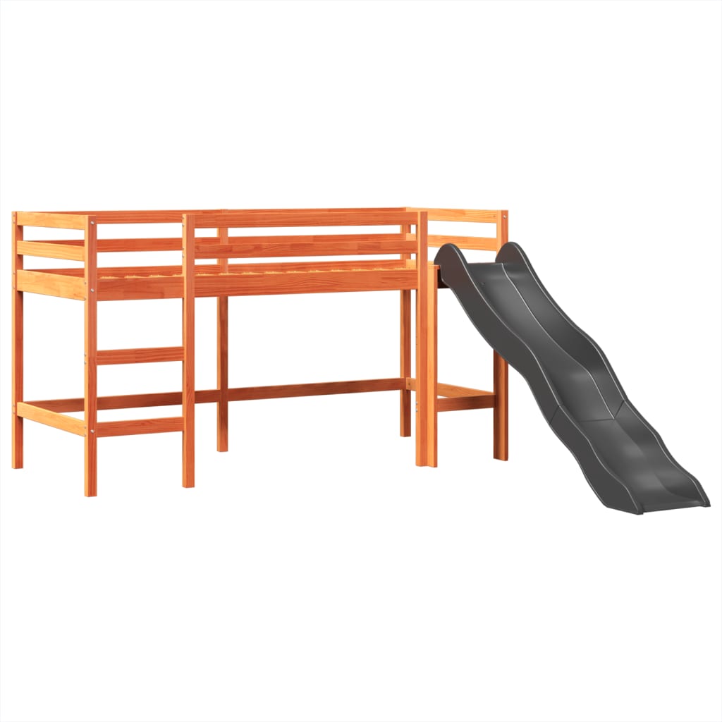 Kinderhoogslaper Met Toren Massief Grenenhout
