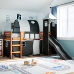 Kinderhoogslaper Met Toren Massief Grenenhout