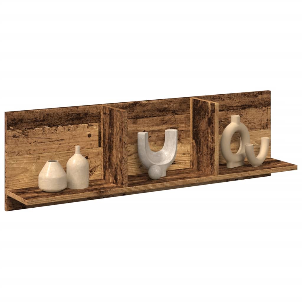 Wandkast 70X16,5X30 Cm Bewerkt Hout