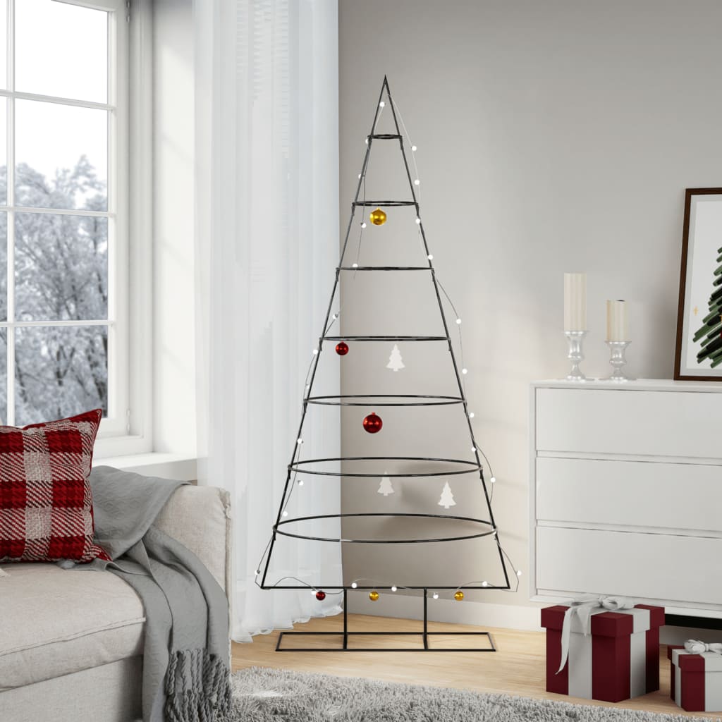 Kerstdecoratie Kerstboom Metaal Zwart