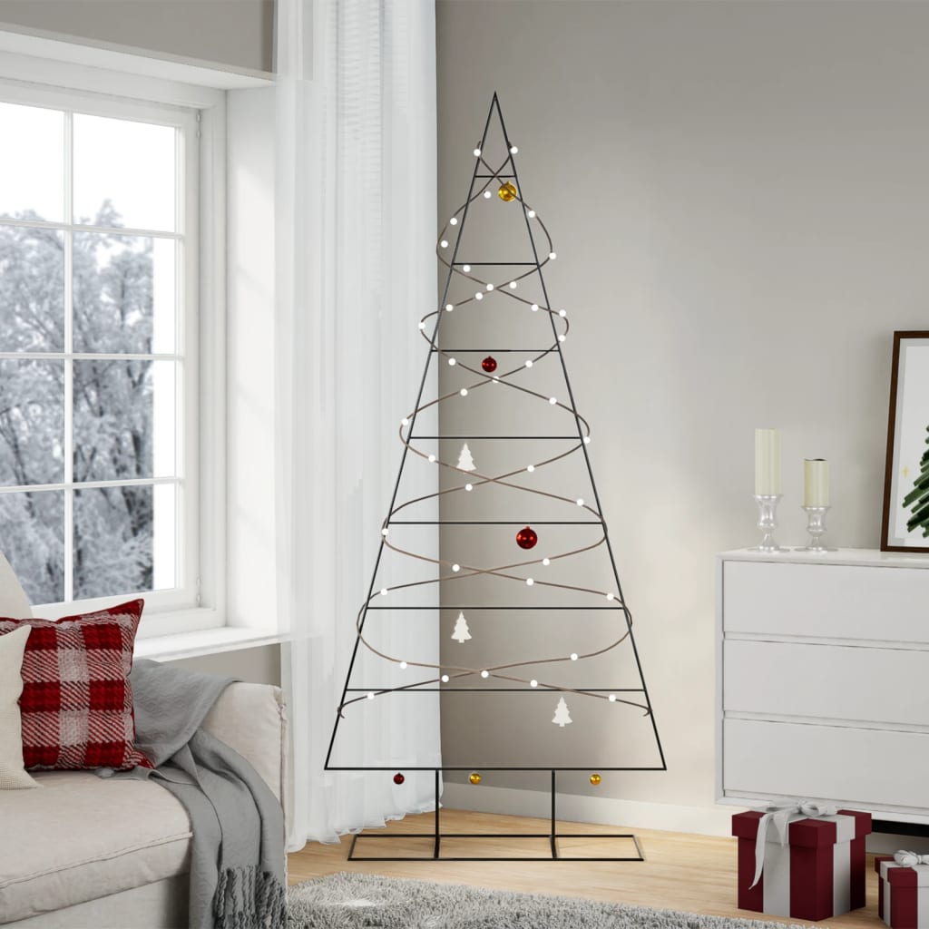 Kerstdecoratie Kerstboom Metaal Zwart