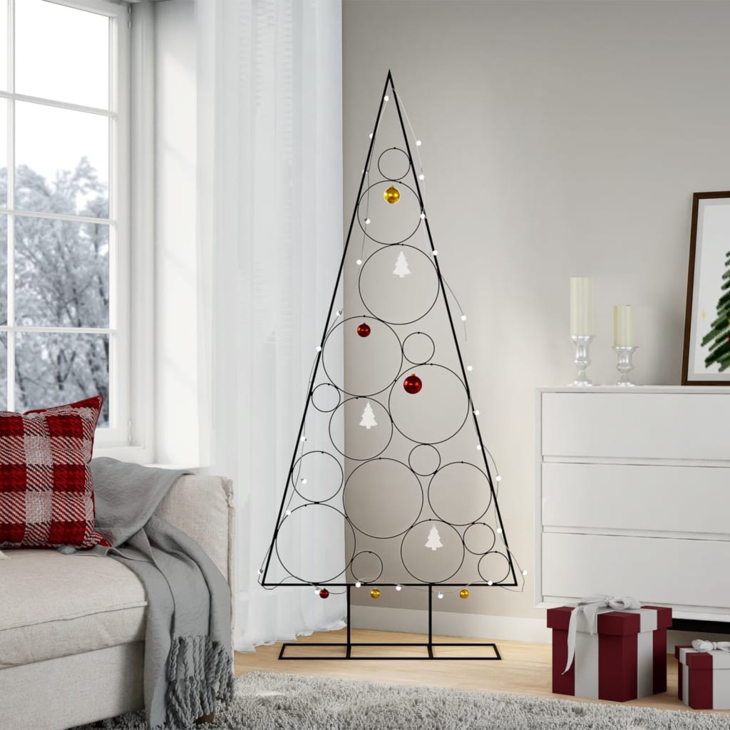 Kerstdecoratie Kerstboom Metaal Zwart