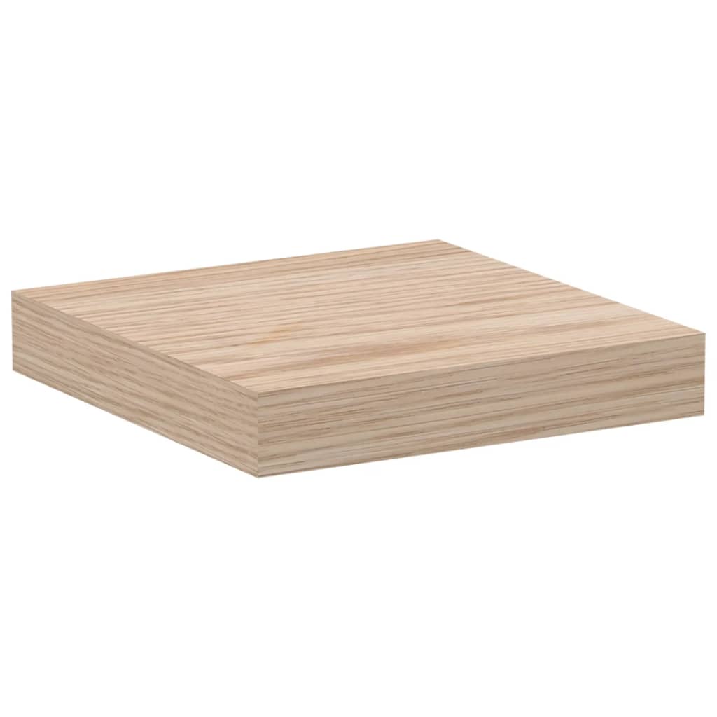 Wandschap 23X23,5X4 Cm Bewerkt Hout