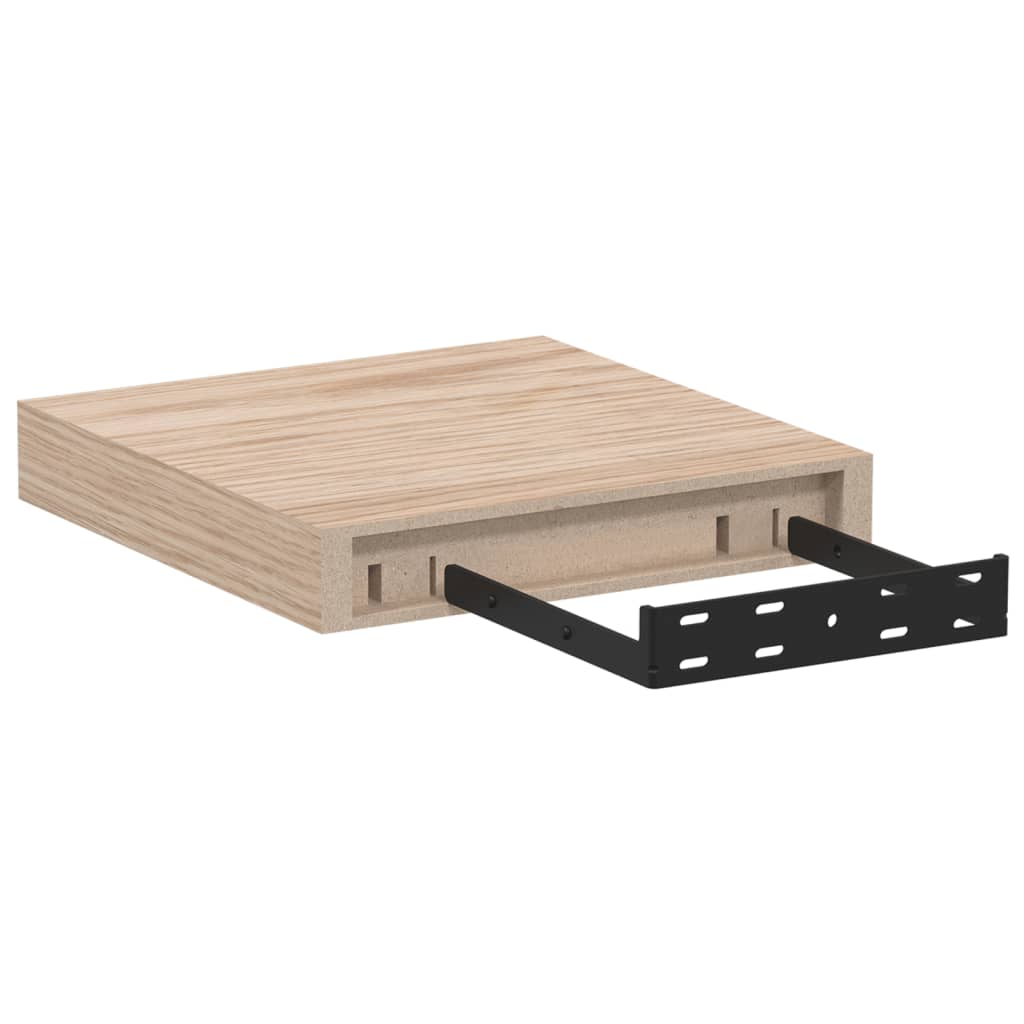 Wandschap 23X23,5X4 Cm Bewerkt Hout