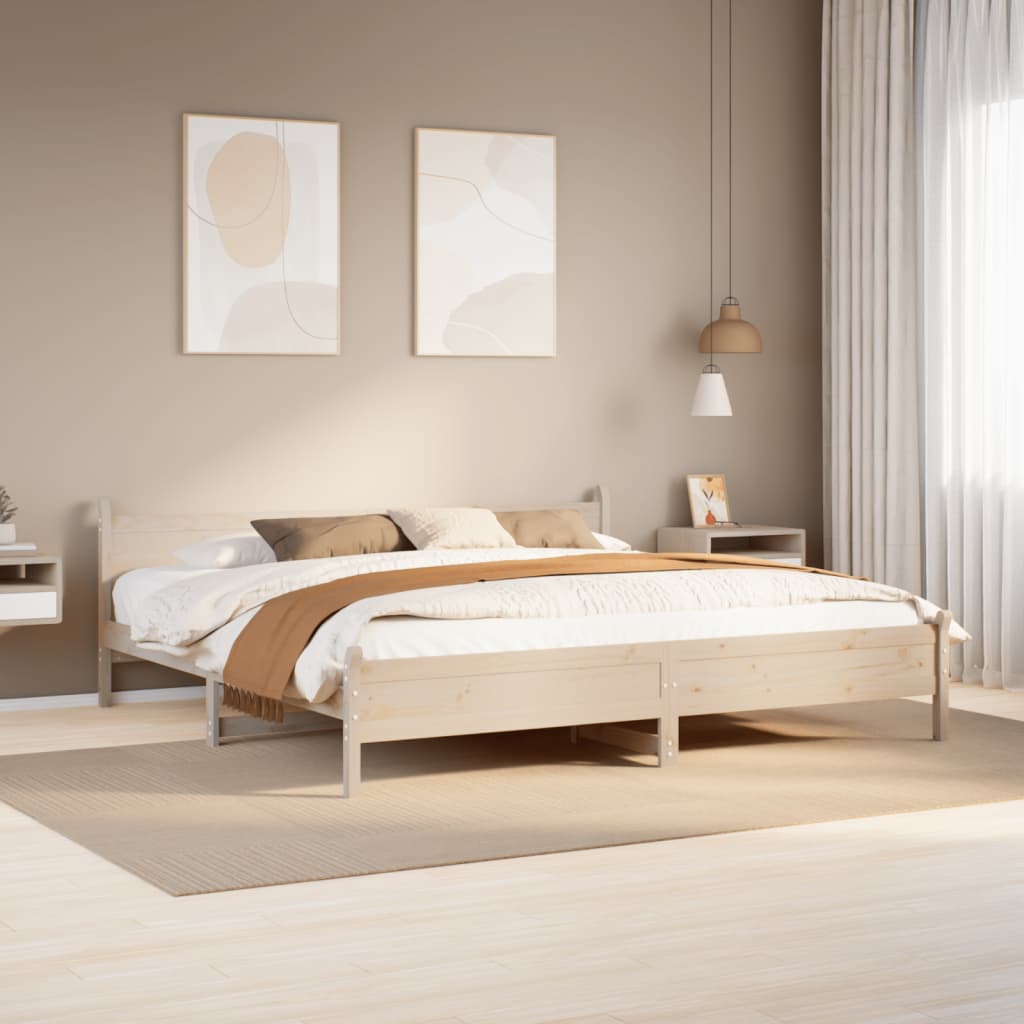 Bedframe Zonder Matras Massief Grenenhout