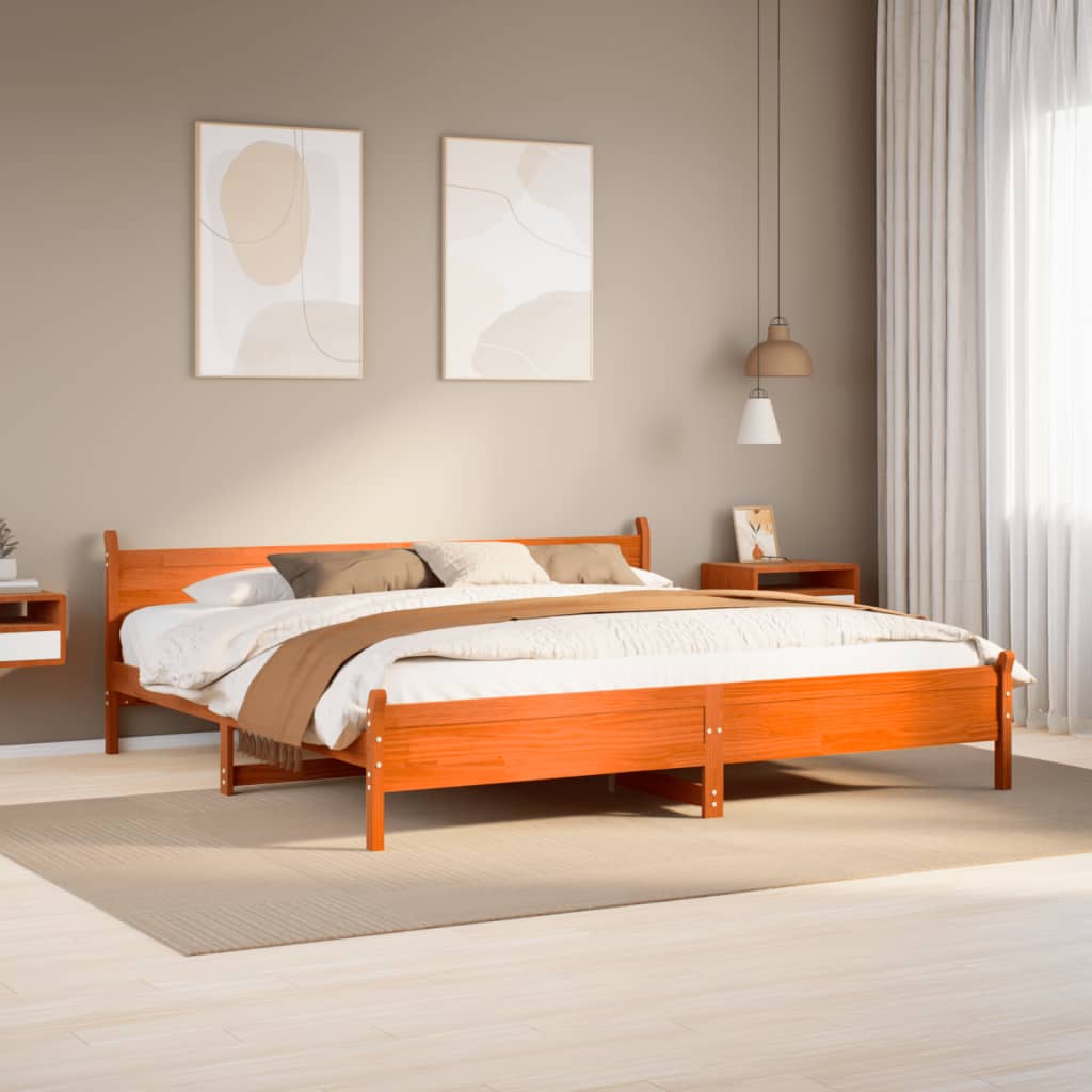 Bedframe Zonder Matras Massief Grenenhout