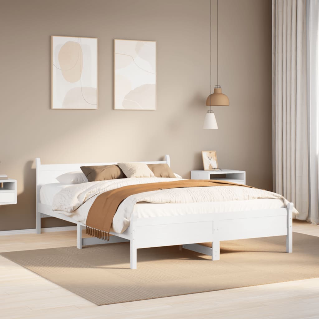 Bedframe Zonder Matras Massief Grenenhout