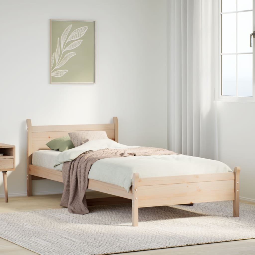 Bedframe Zonder Matras Massief Grenenhout