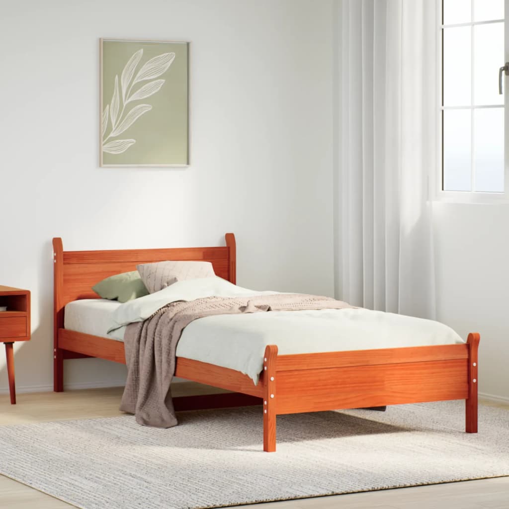 Bedframe Zonder Matras Massief Grenenhout