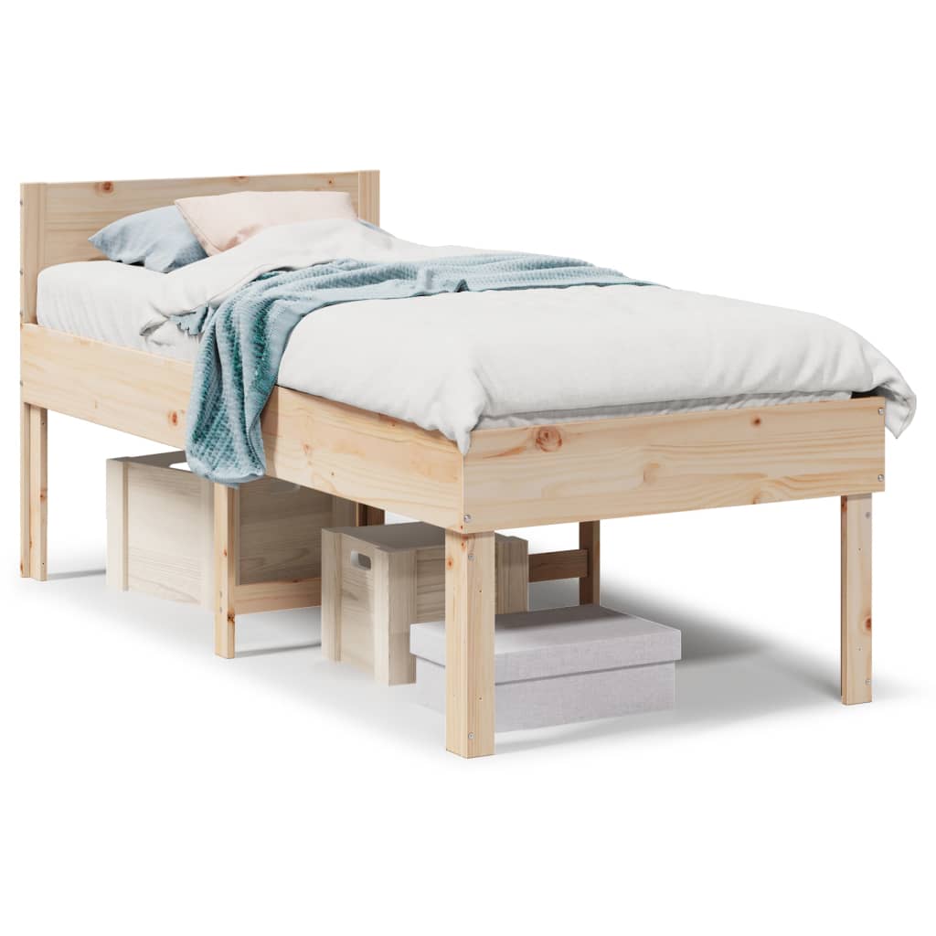 Bedframe Zonder Matras Massief Grenenhout