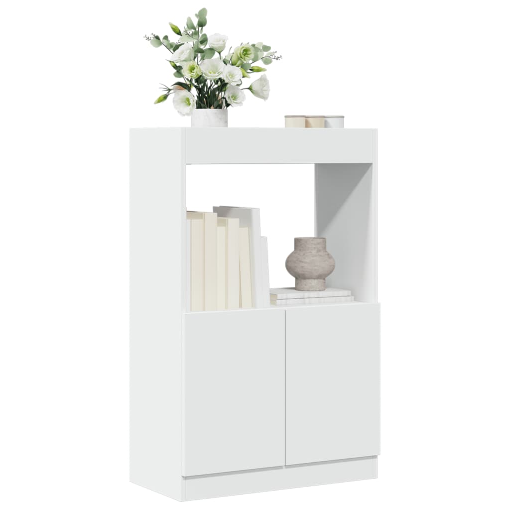 Hoge Kast 92X33X Bewerkt Hout Wit