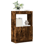 Hoge Kast 92X33X Bewerkt Hout Kleurig Gerookt Eiken