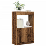 Hoge Kast 92X33X Bewerkt Hout Kleurig Oud Hout
