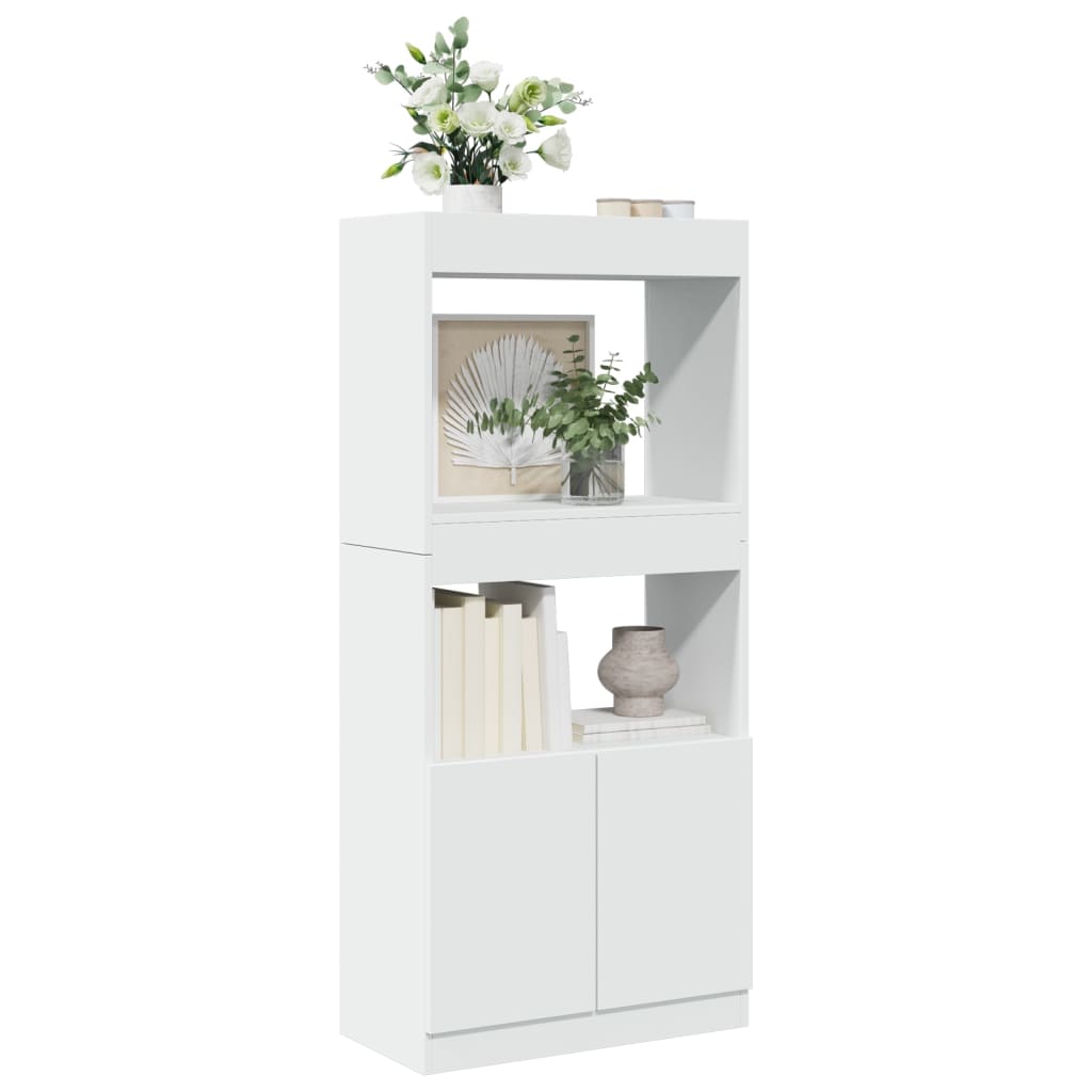 Hoge Kast 92X33X Bewerkt Hout Wit