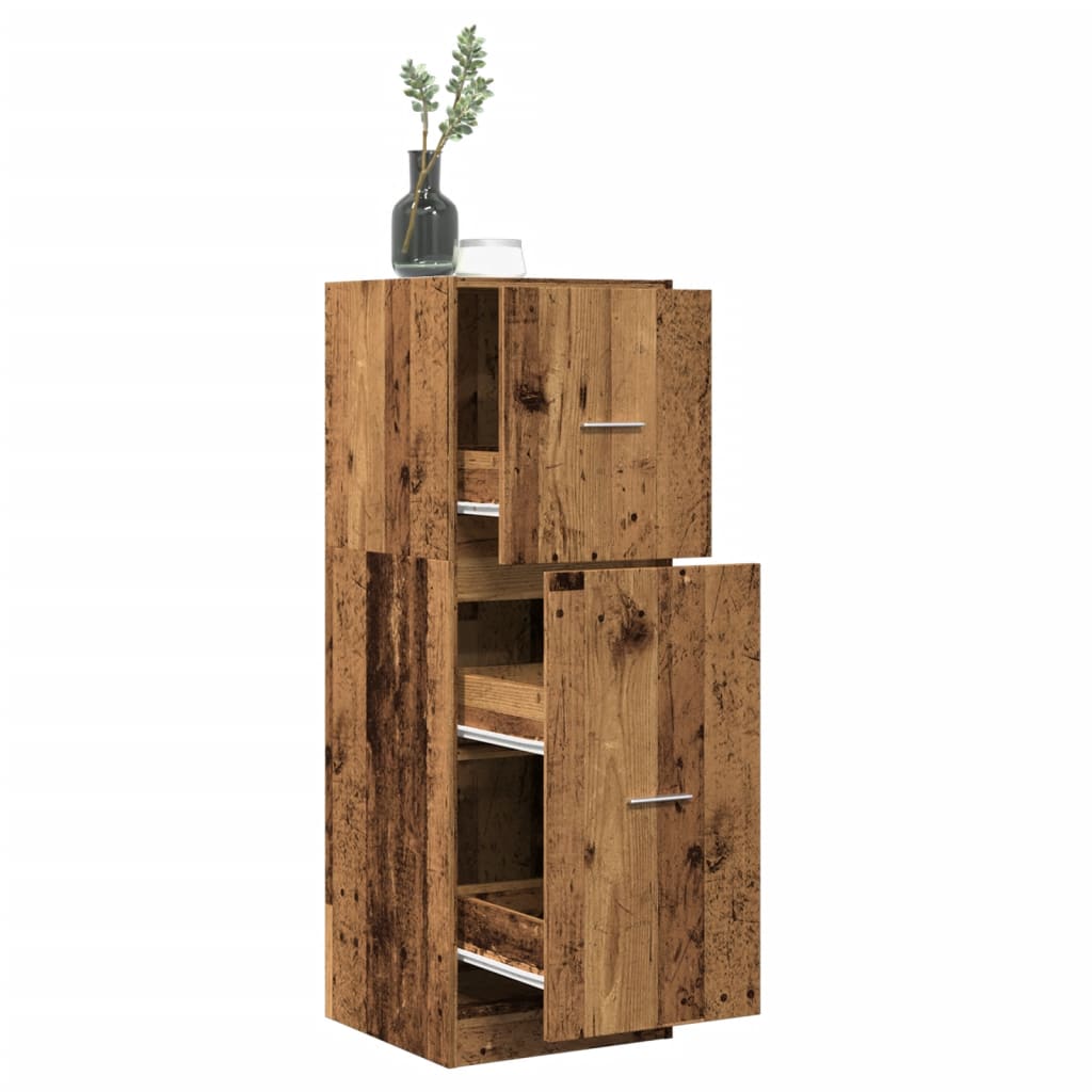 Apothekerskast 30X41X144,5 Cm Bewerkt Hout