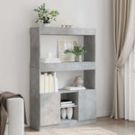 Hoge Kast 92X33X Bewerkt Hout Betongrijs