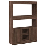 Hoge Kast 92X33X Bewerkt Hout Bruin Eikenkleur