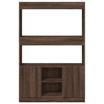 Hoge Kast 92X33X Bewerkt Hout Bruin Eikenkleur