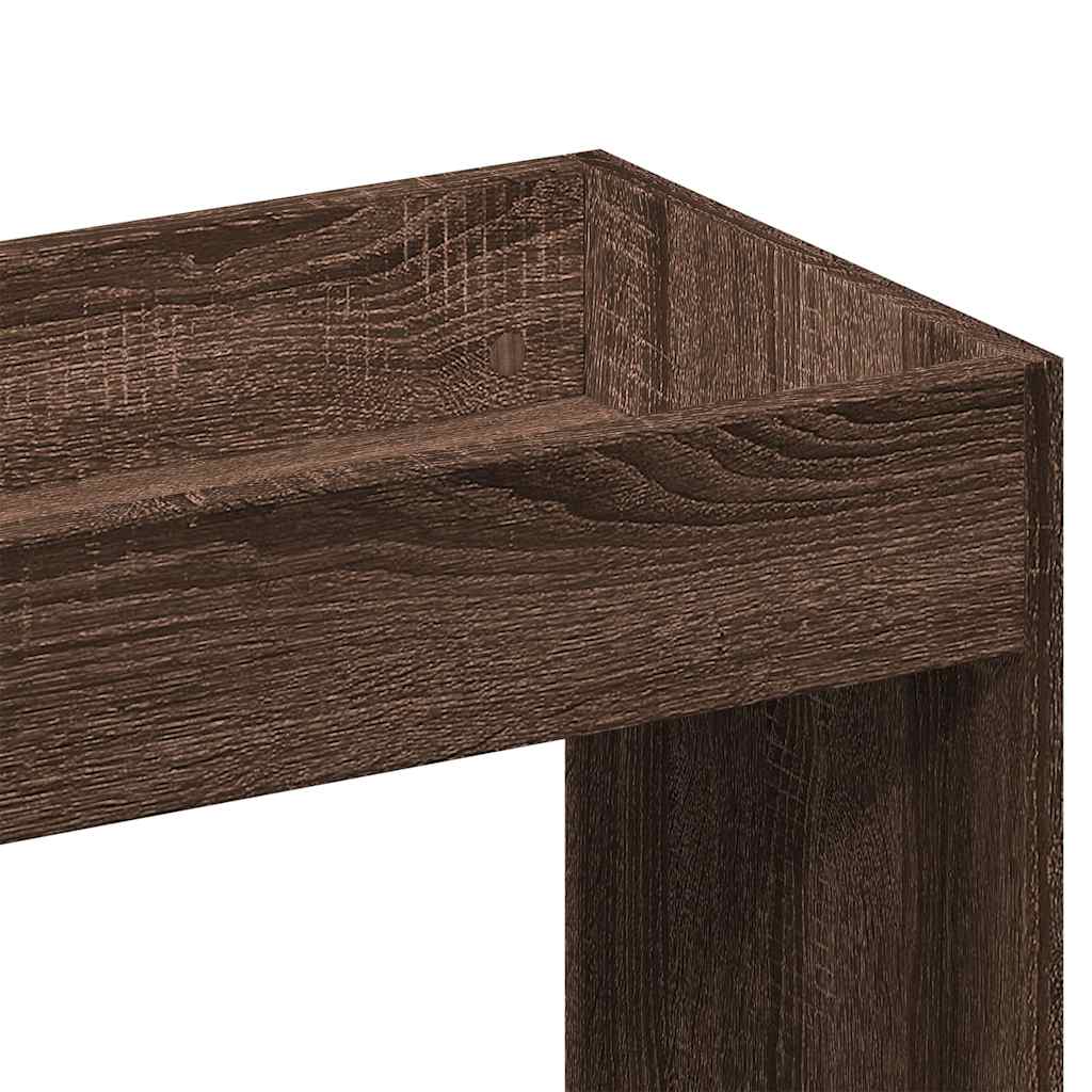 Hoge Kast 92X33X Bewerkt Hout Bruin Eikenkleur