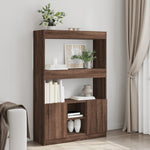 Hoge Kast 92X33X Bewerkt Hout Bruin Eikenkleur