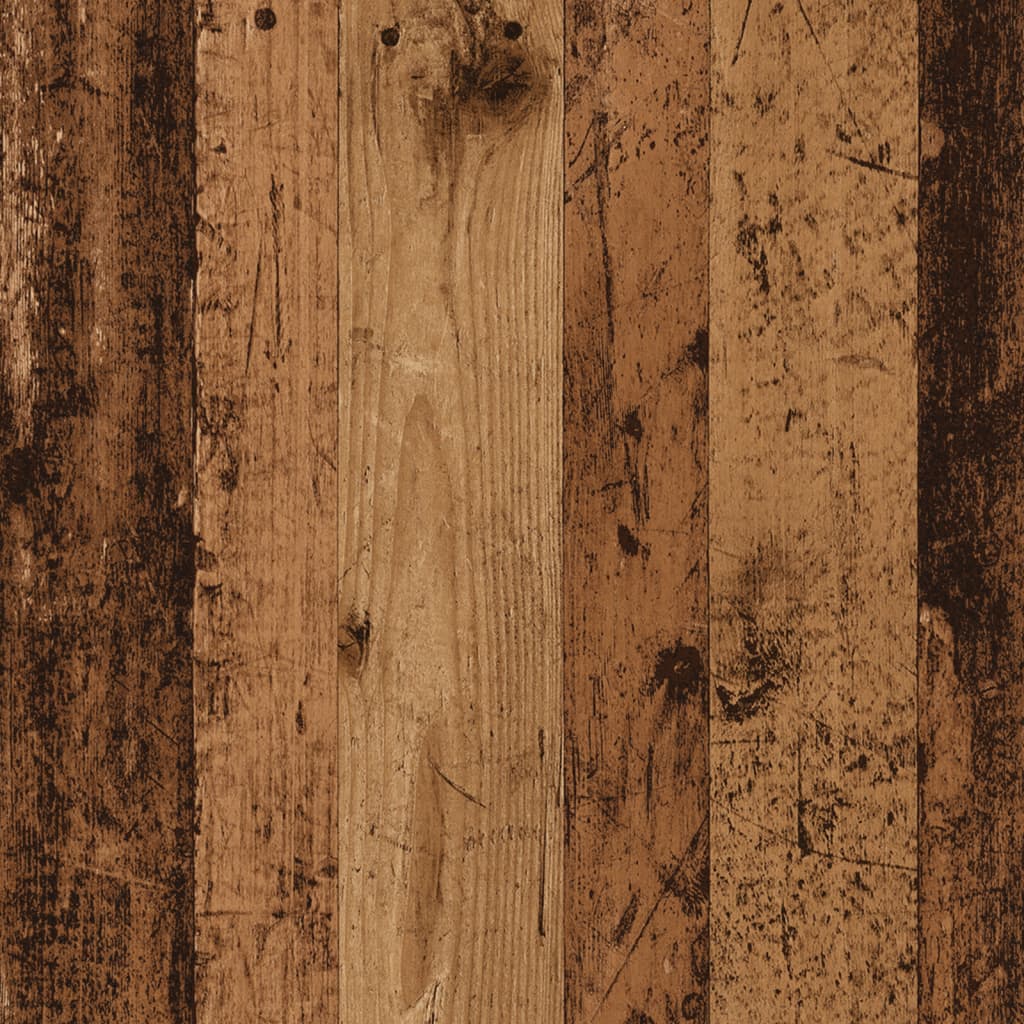 Hoge Kast 92X33X Bewerkt Hout Kleurig Oud Hout