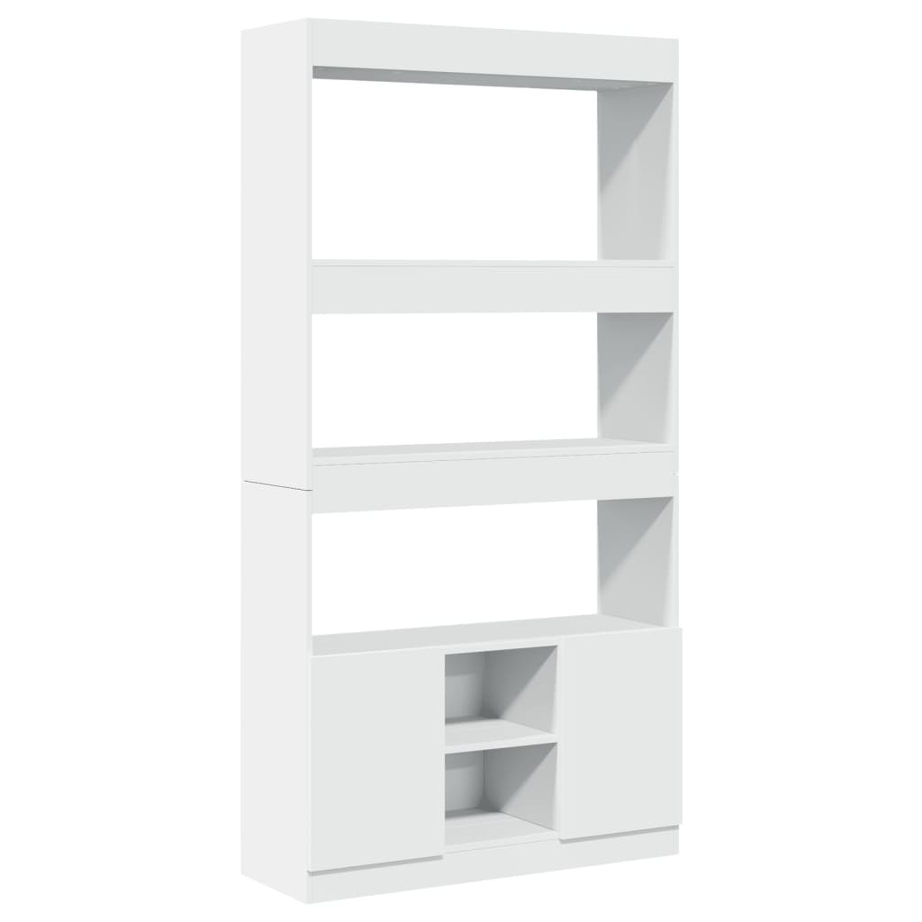 Hoge Kast 92X33X Bewerkt Hout Wit