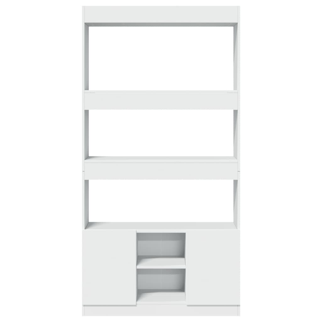 Hoge Kast 92X33X Bewerkt Hout Wit
