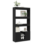Hoge Kast 92X33X Bewerkt Hout Zwart