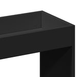Hoge Kast 92X33X Bewerkt Hout Zwart