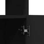 Hoge Kast 92X33X Bewerkt Hout Zwart