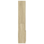 Hoge Kast 92X33X Bewerkt Hout Kleurig Sonoma Eiken