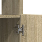 Hoge Kast 92X33X Bewerkt Hout Kleurig Sonoma Eiken