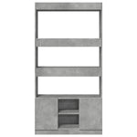 Hoge Kast 92X33X Bewerkt Hout Betongrijs